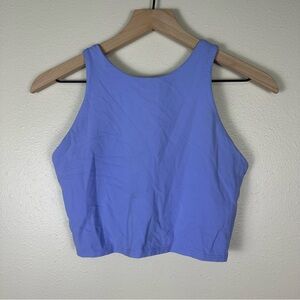 ATHLETA Conscious Crop Racerback Top Purple Sports Bra